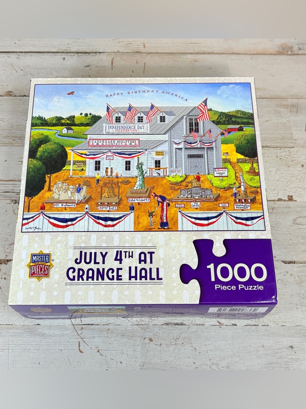 MasterPieces Jigsaw Puzzle 1000 Pc July 4th At Grange Hall Art Poulin Complete